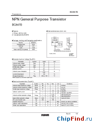 Datasheet BC847B manufacturer Rohm